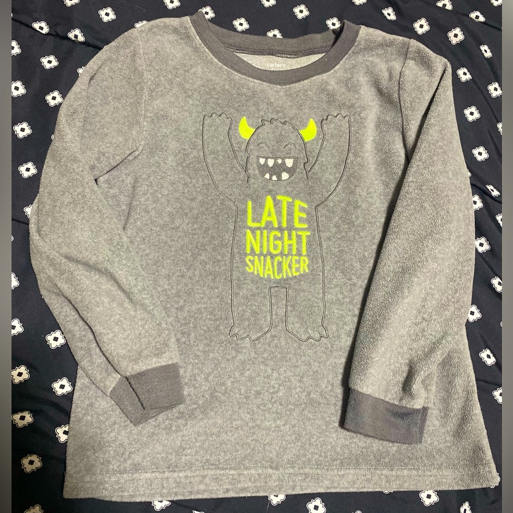 Used Carters Grey Pj top - size 6